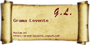 Grama Levente névjegykártya